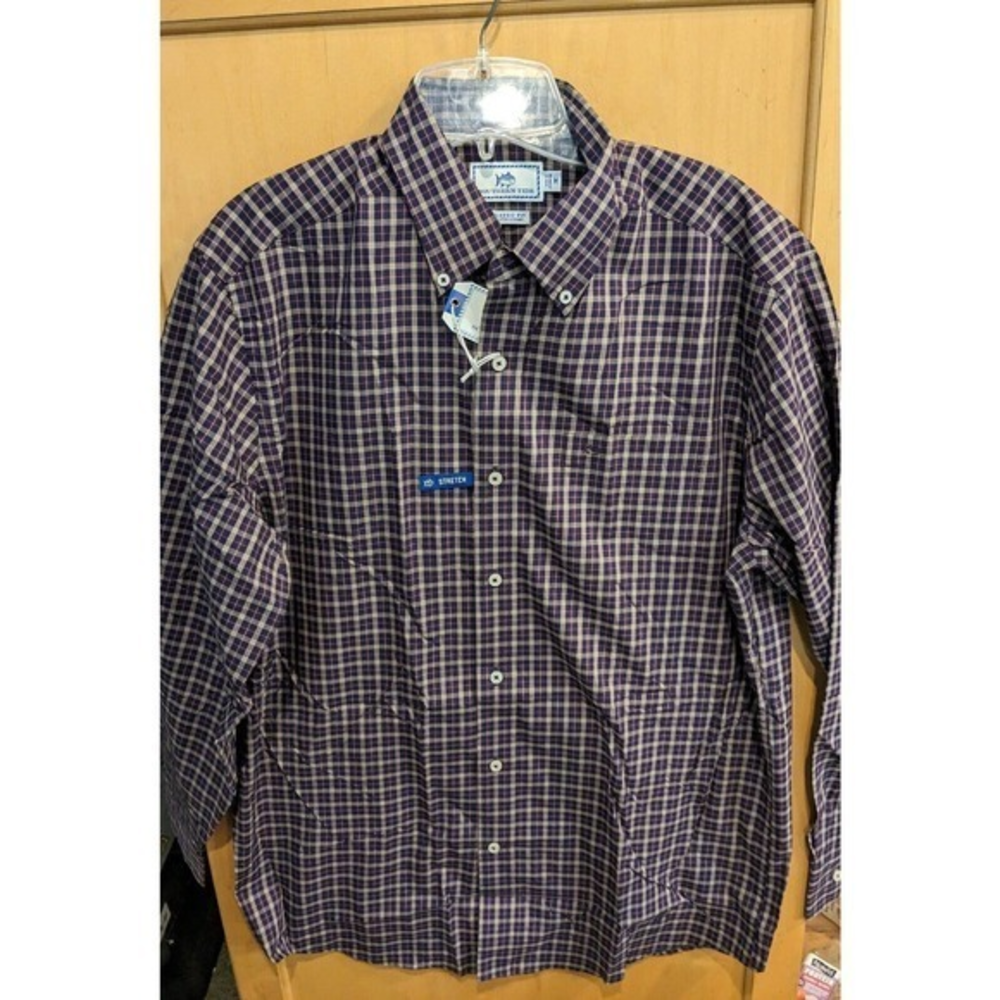 Southern Tide Men's Classic Fit plaid Long Sleeve Button Down Shirt New LG